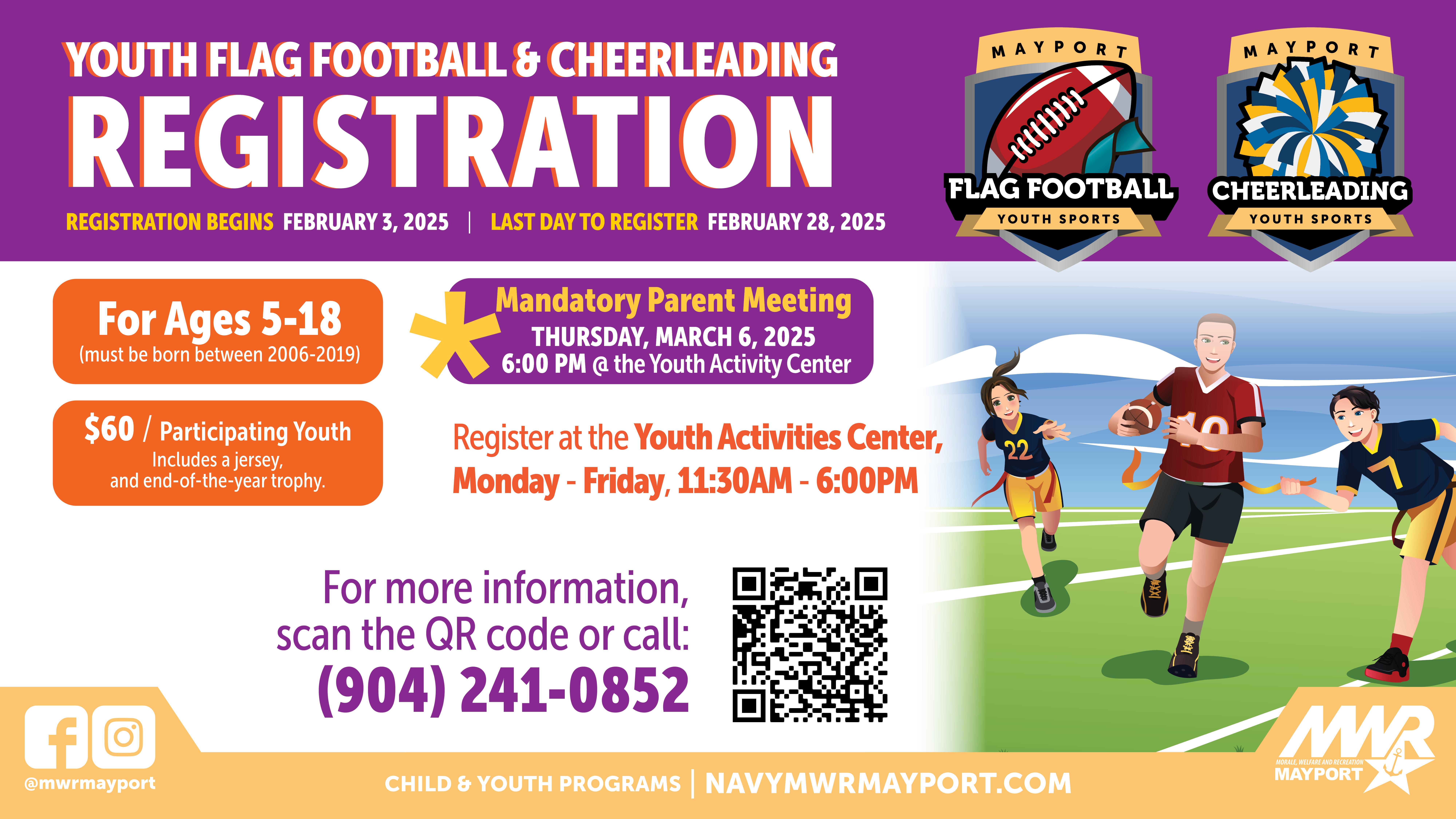 Youth Flag Football and Cheerleading Registration FB TV Cover 1920x1080px.jpg